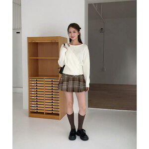 �y10��OFF�N�[�|���I5/16(�y)1:59�܂Łzby muni:r �n�[�t�v���[�c�`�F�b�N�X�J�[�g �X�J�[�g
