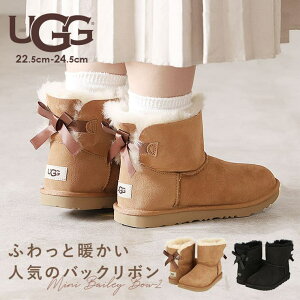 �y10��OFF�N�[�|���I1/29(��)1:59�܂ŁzBACKYARD FAMILY UGG �A�O MINI BAILEY BOW II �V���[�Y�E�C