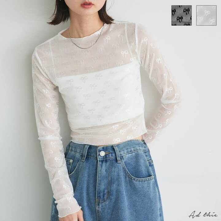 楽天市場】ad thie 【2025SS新作】リボンシアートップス トップス 