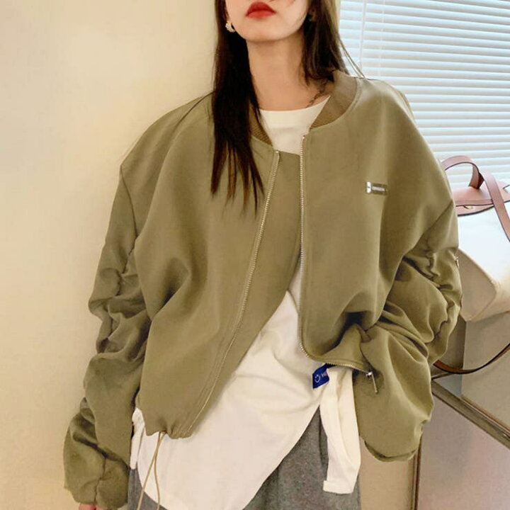楽天市場】【SHOPLIST限定】ギャザースリーブブルゾン アウター 中綿 