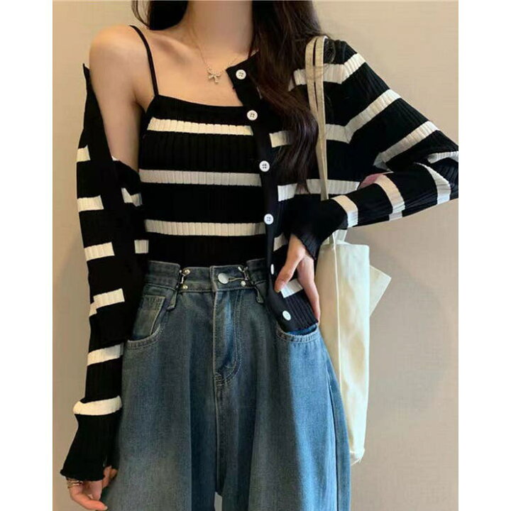 楽天市場】kirakiraShop 【SHOPLIST限定】ボーダーニットアンサンブル 