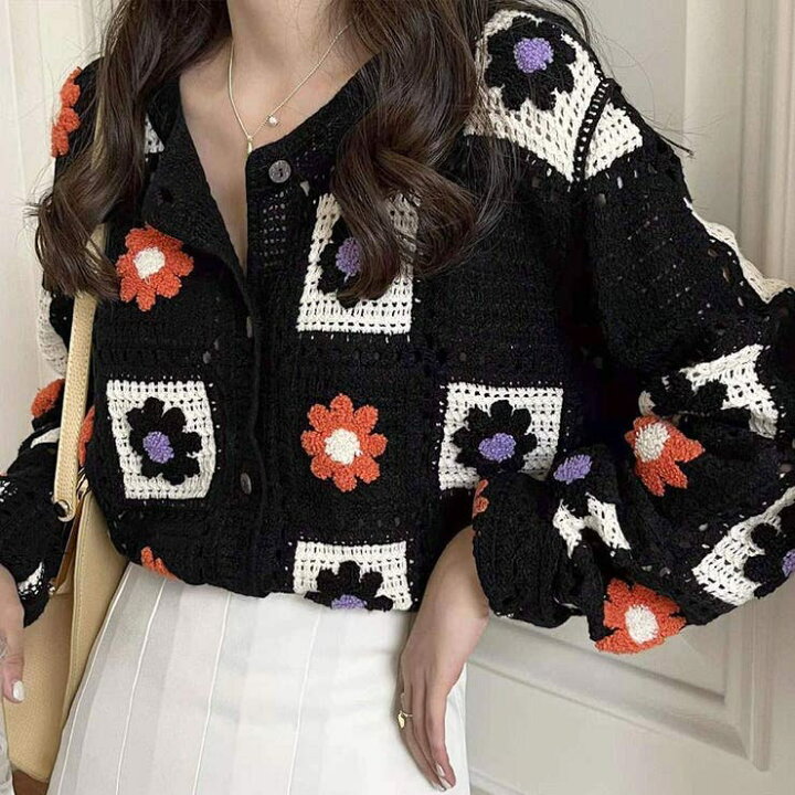 楽天市場】kirakiraShop 【SHOPLIST限定】花柄クロシェ編み 