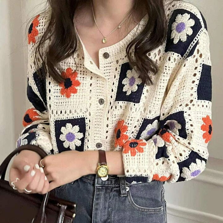 楽天市場】kirakiraShop 【SHOPLIST限定】花柄クロシェ編み 