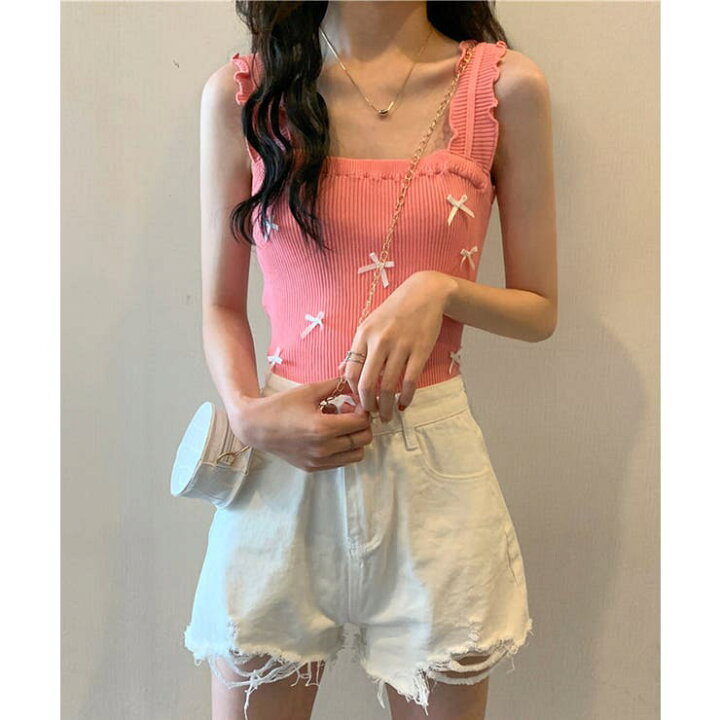 楽天市場】【SHOPLIST限定】ショルダーフリルリボンニット  