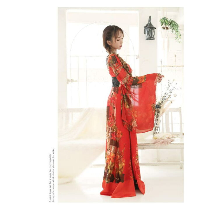 楽天市場】【店内全品5%OFF】ハロウィン キャバドレス 和柄 花魁 着物  