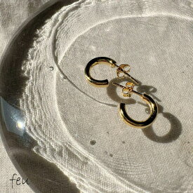 【10％OFFクーポン！12/11(木)1:59まで】feu SILVER925　ミニフープピアス　アレルギー対応素材　シルバー925　韓国ファッション　オフィスカジュアル　シンプル　カジュアルモード　春夏秋冬　2023新作　【SILVER925】TIN