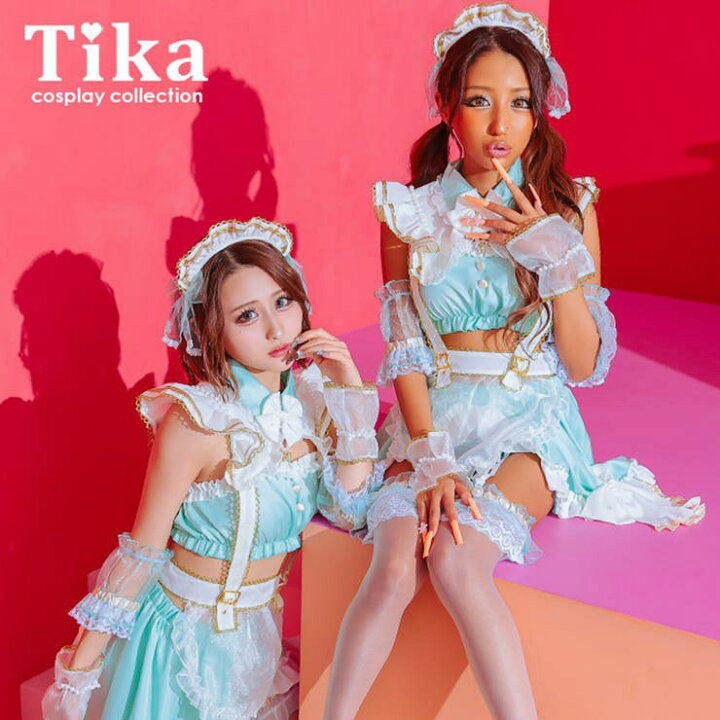 楽天市場】Tika ランジェリーテイストフリルリボンメイドコスチューム 
