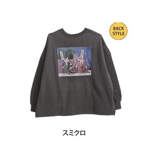 A Happy Marilyn なめ猫コラボ 裏起毛 バックプリントプルオーバー 大きいサイズ レディース トップス スウェット トレーナー ジャージ L LL 3L 4L 5L 6L 春 春物 春服 秋 秋物 秋服 冬 冬物 冬服 トッ