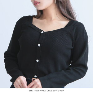 �y10��OFF�N�[�|���I�{�����{���zJULIA BOUTIQUE �r�W���[�p�[���{�^���n�[�g�l�b�N�j�b�g�g�b�v�X [24018 ���� �V���[�g�� ���n V�l�b�N ���f�B�[�X �Z�[�^�[ �u���b�N �� �z���C�g �� �p�[�v�� ] 