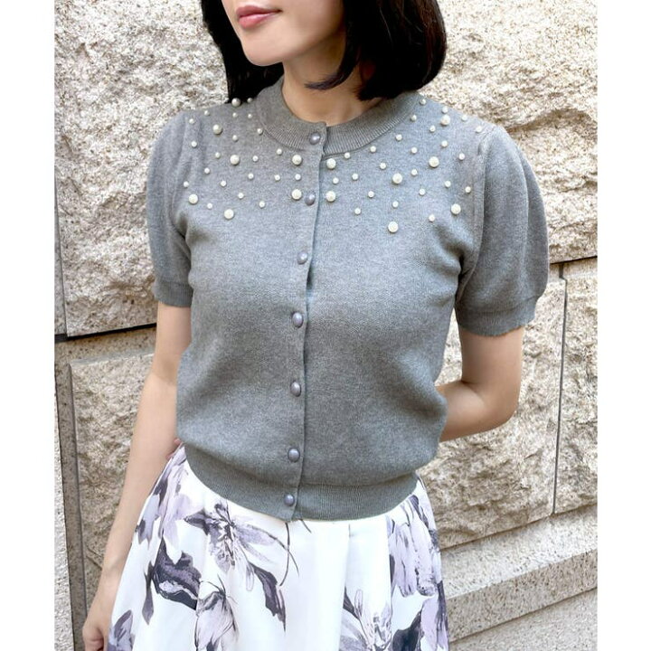 楽天市場】JULIA BOUTIQUE パールデコニットカーディガン [24522 半袖  