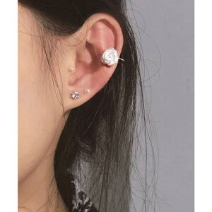ninon イヤーカフ 大ぶり レディース ノンホールピアス イヤリング 黒 チェーン 片耳 1点 イヤーカフス パール 揺れる シルバー 蝶 ロング 花 かわいい おしゃれ かっこいい 大きめ 片耳用 リボ