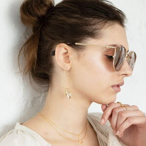 enjoueel ツインシェルフープピアス【ニッケルフリー】 アクセサリー