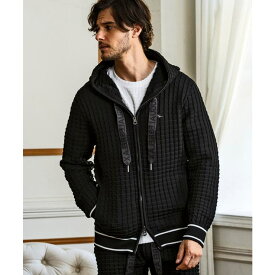 【10％OFFクーポン！2/10(火)1:59まで】SHIFFON 1PIU1UGUALE3 RELAX ウノピゥウノウグァーレトレ リラックス スクエアパターンニットフーディー メンズ おしゃれ かっこいい ブランド ウェア ウノピュウ ウノピュー ト