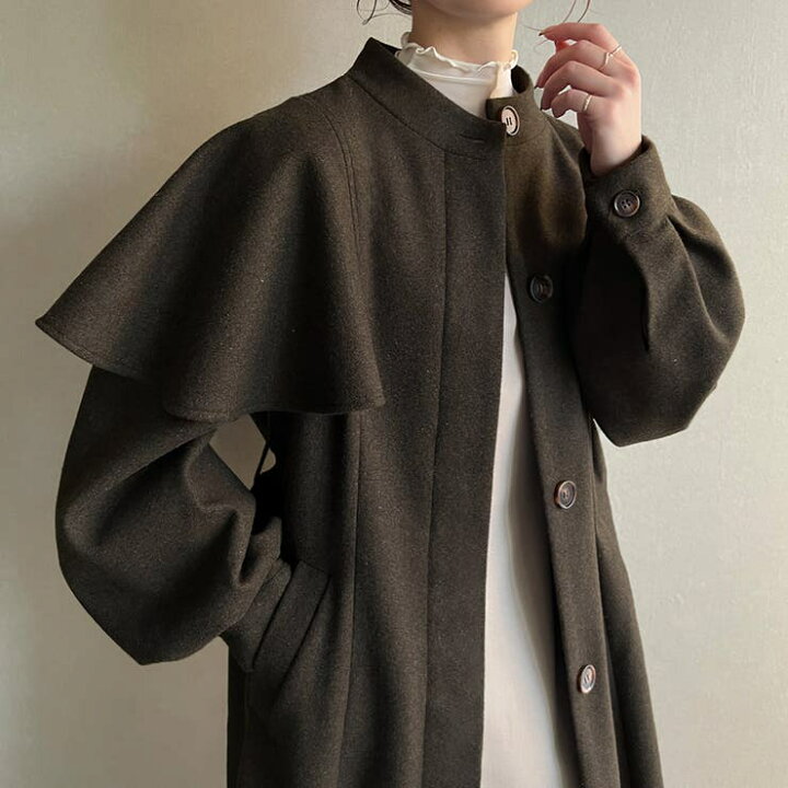 楽天市場】JUNOAH 肩フリル比翼ロングコート アウター(コート  