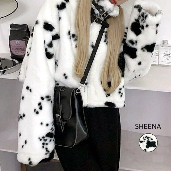 楽天市場】SHEENA アニマル柄フェイクファーショートブルゾン 秋 冬 秋 