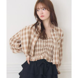�y10��OFF�N�[�|���I5/27(��)1:59�܂ŁzRETRO GIRL �`�F�b�NSH���L���~SET �g�b�v�X