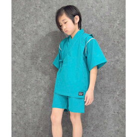 【8/11まで5％OFFクーポン】NEXT WALL ICEFABRIC 接触冷感 甚平 キッズ 子供服 男の子 女の子 綿タッチ おしゃれ お祭り 浴衣 和服 和装 ジンベイ こども 子供用 子ども セットアップ 上下セット 部屋着 ジュニア 夏物 夏