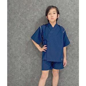 【10%OFFクーポン配布中!10/27(月)9:59まで】ZI-ON ICEFABRIC 接触冷感 甚平 キッズ 子供服 男の子 女の子 綿タッチ おしゃれ お祭り 浴衣 和服 和装 ジンベイ こども 子供用 子ども セットアップ 上