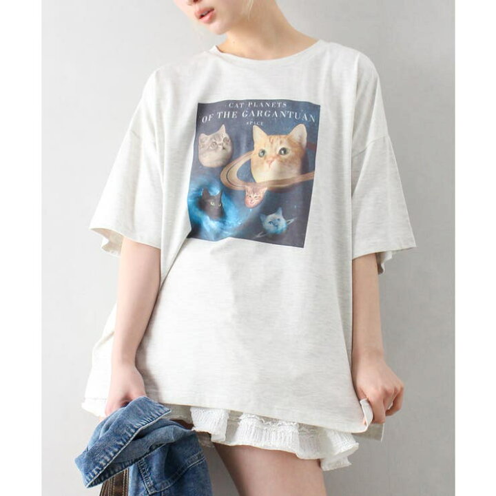楽天市場】SpRay 宇宙ねこ BIG Tシャツ トップス : SHOPLIST