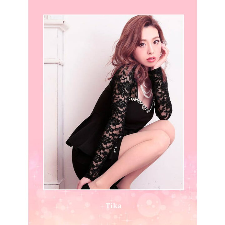 楽天市場】フラワー総レース×ビジューセットアップペプラムミニドレス  