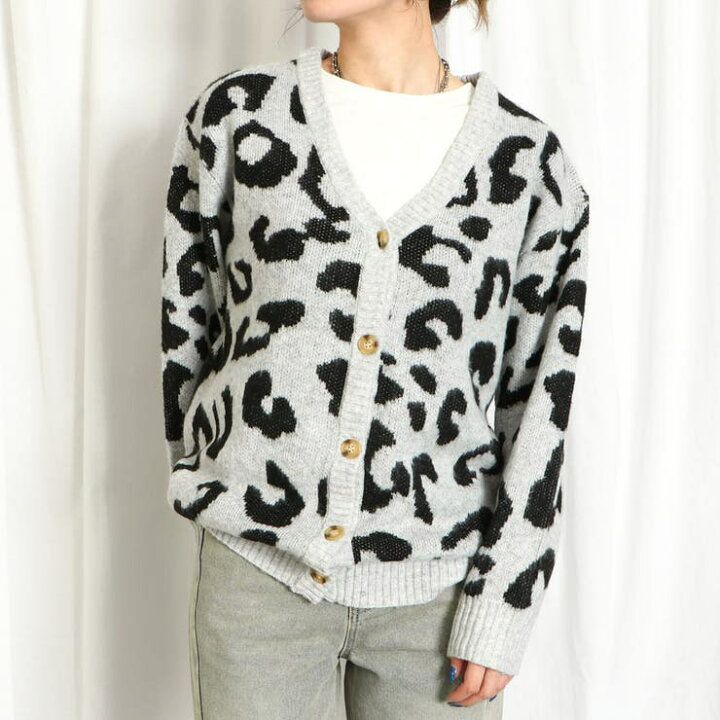 楽天市場】GORGE ヒョウ柄Vネックニットカーディガン トップス : SHOPLIST