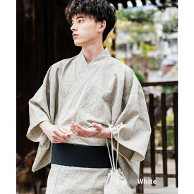 Rocky Monroe 浴衣 5点セット しじら織り メンズ 黒 下駄 扇子 帯 巾着 信玄袋 着物 和服 シアサッカー 無地 ストライプ 清涼 ブラック グレー ネイビー 男性用 大人 ワンタッチ帯 作り帯 レトロ モダン おしゃれ 花火大会 夏祭り