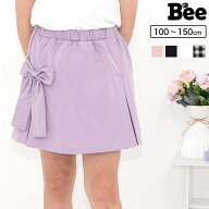 【10％OFFクーポン！7/11(土)1:59まで】子供服Bee スカート風パンツ リボン ウエストゴム スカパン キュ…