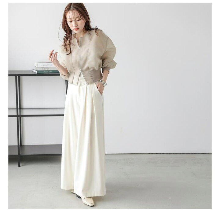 楽天市場】AMELY シアーブルゾン メッシュ素材 ショート丈 ダブル 