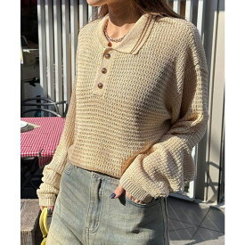 【8/11まで5％OFFクーポン】PAL GROUP OUTLET 【Ciaopanic】メッシュラインニットポロシャツ トップス