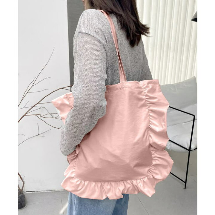 楽天市場】【4/10 1:59まで 10%OFFクーポン】フリルトートバッグ 