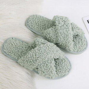 レースレディース プードルファー クロスデザイン フラット スリッパ ルームシューズ 靴 レディース 秋 冬 ボア モコモコ 無地 単色 室内履き 部屋履き 楽ちん 軽量 履きやすい 歩きやすい