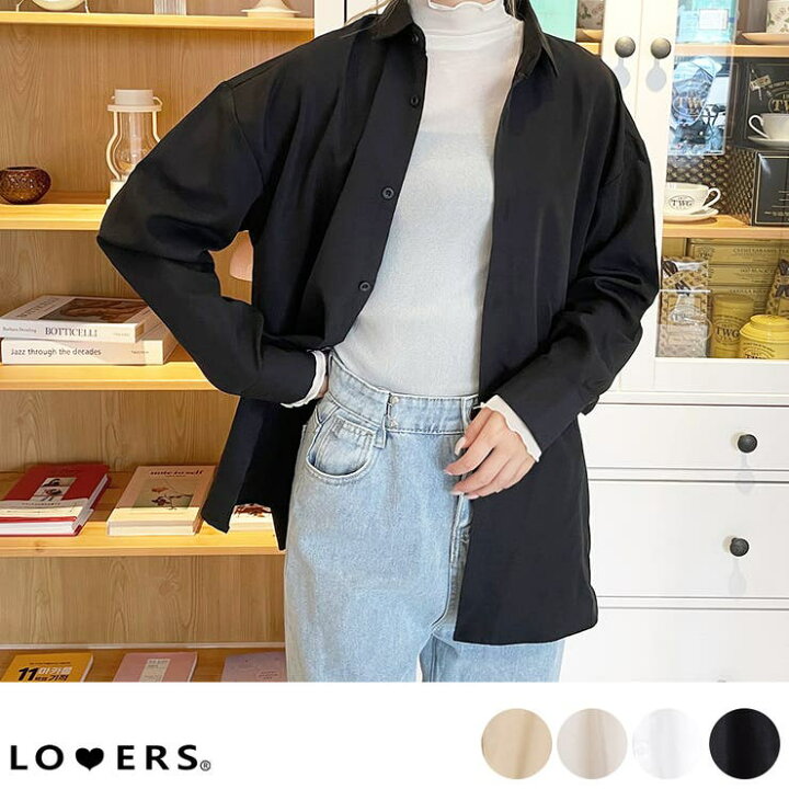楽天市場】LOVERS 春新作 ベーシック 無地 カラーシャツ トップス 