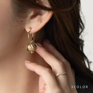 CREAM-DOT ピアス レディース キャッチレス 開閉式 ワンタッチ クリアストーン 多面カット 揺れる メタル クリア フープピアス 大人 上品 ゴールド シルバー ブラック アクセサリー