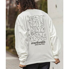 【10％OFFクーポン！12/11(木)1:59まで】SHIFFON 【WEB・直営店限定】MARK GONZALES ARTWORK COLLECTION マーク ゴンザレス バックプリント クルーネック プルオーバー 3type 5colors トッ
