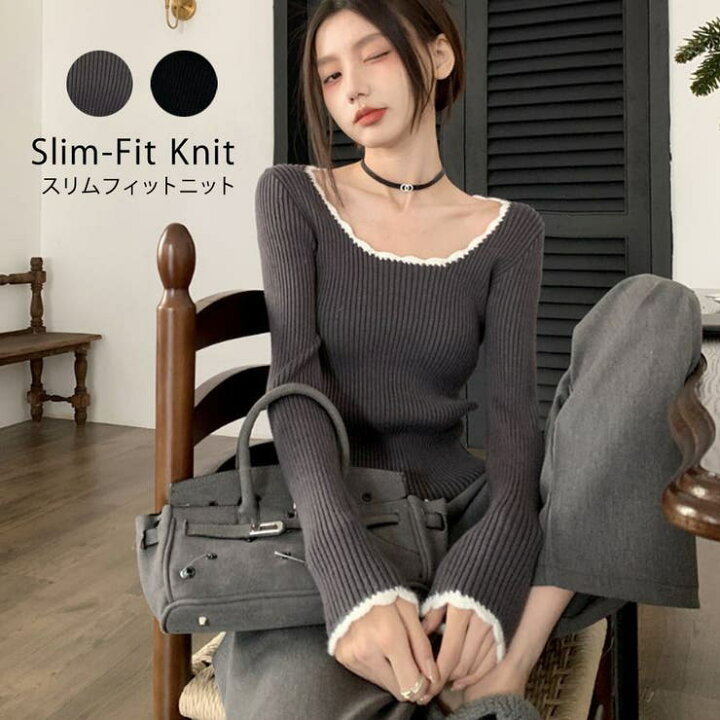 楽天市場】【4/25限定 20%OFFクーポン】VICTORIA 春ニット リブニット  