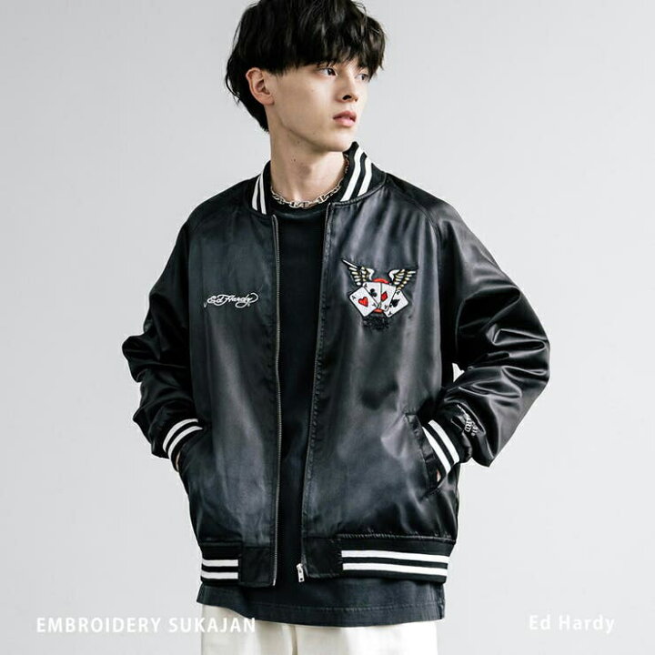 楽天市場】【店内全品5%OFF】スカジャン 刺繍 ライトアウター メンズ 