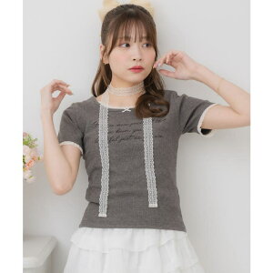 �y10��OFF�N�[�|���I5/27(��)1:59�܂ŁzRETRO GIRL ���[�X�`���[�J�[�t�����STEE �g�b�v�X