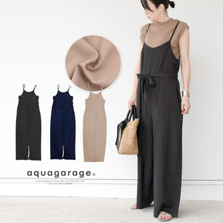 楽天市場】aquagarage ウエストリボン付き オールインワン 通学 