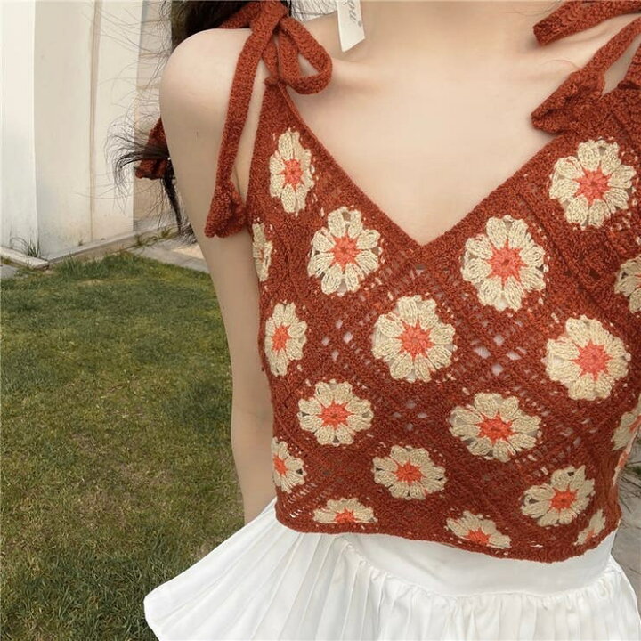 楽天市場】フラワー柄かぎ編みキャミソール : SHOPLIST