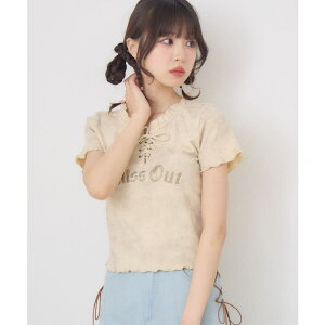 �y10��OFF�N�[�|���I5/27(��)1:59�܂ŁzRETRO GIRL ���[�X�A�b�v���STEE �g�b�v�X