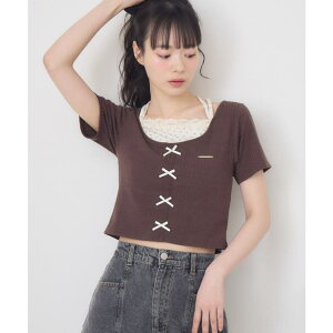�y10��OFF�N�[�|���I5/27(��)1:59�܂ŁzRETRO GIRL �O���{���L���~�h�b�L���OCT �g�b�v�X