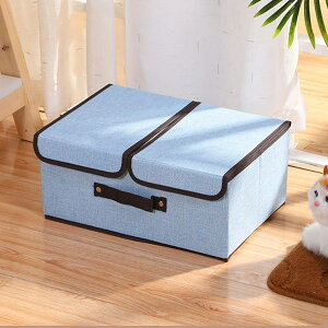 shoppinggo 収納ボックス ふた付き 折りたたみ式 収納箱 仕切り 持ち手付 不織布 洗える 大容量 軽量 使いやすい 収納・家具