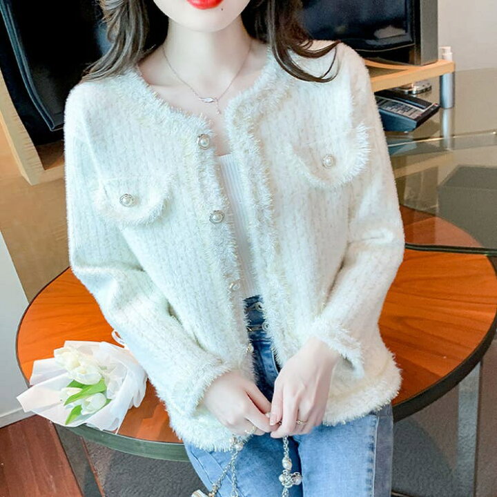 楽天市場】【20％OFF！1/25(日)限定】shoppinggo ツイードニット  