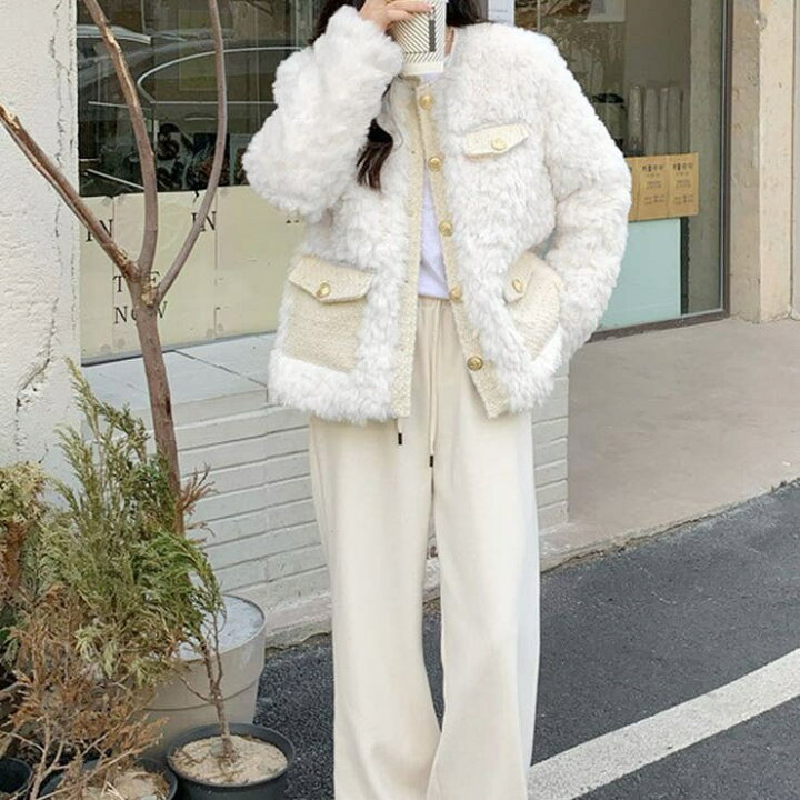 楽天市場】中綿ツイードジャケット ボアジャケット 千鳥格子コート 