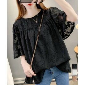 【20％OFFクーポン！7/20(月)限定】Miniministore フレア袖シフォンブラウス レディース夏服 トップス