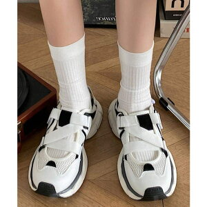 ShopNikoNiko 春新作 厚底 ボリュームソール スニーカーサンダル 韓国ファッション 韓国女子 韓国カジュ アル シューズ スポーツサンダル メッシュ 通気性 歩きやすい 楽ちん レディース 韓国 Y2