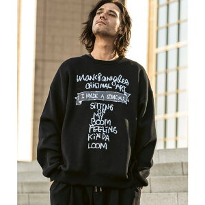 �y10��OFF�N�[�|���I4/17(��)9:59�܂ŁzSHIFFON MARK GONZALES ARTWORK COLLECTION �}�[�N �S���U���X �t�����g�W���K�[�h�N���[�l�b�N�j�b�g 4type 3colors �����Y ������� ���������� �u��