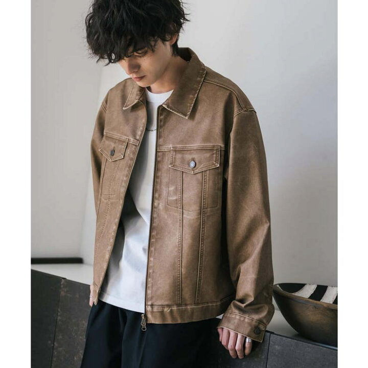 楽天市場】Rocky Monroe Gジャン 3rd PUレザー メンズ レディース 