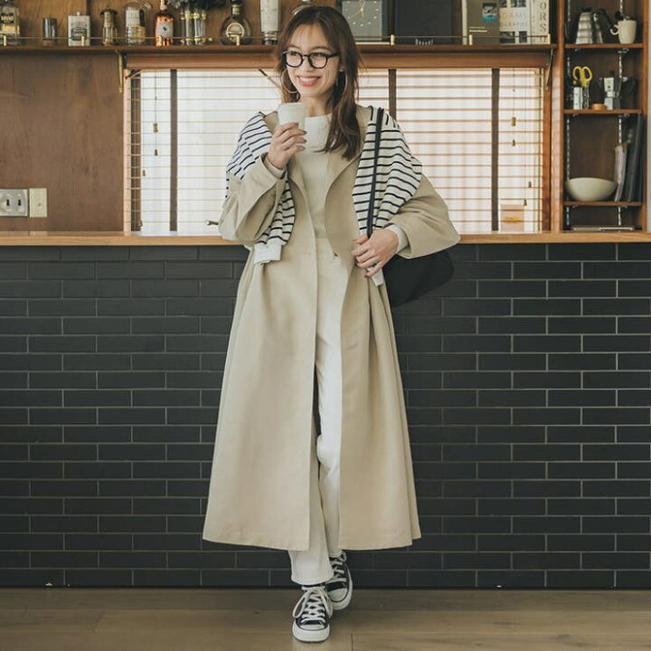楽天市場】ボリュームスリーブノーカラートレンチコート : SHOPLIST