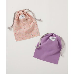 devirock 2枚セット 速乾 シワになりにくい バケット型巾着 中サイズ 子供服 キッズ 男の子 女の子 新学期グッズ 入園 入学 通園 通学 習い事 幼稚園 保育園 小学校 入園準備 入学準備 着替え袋